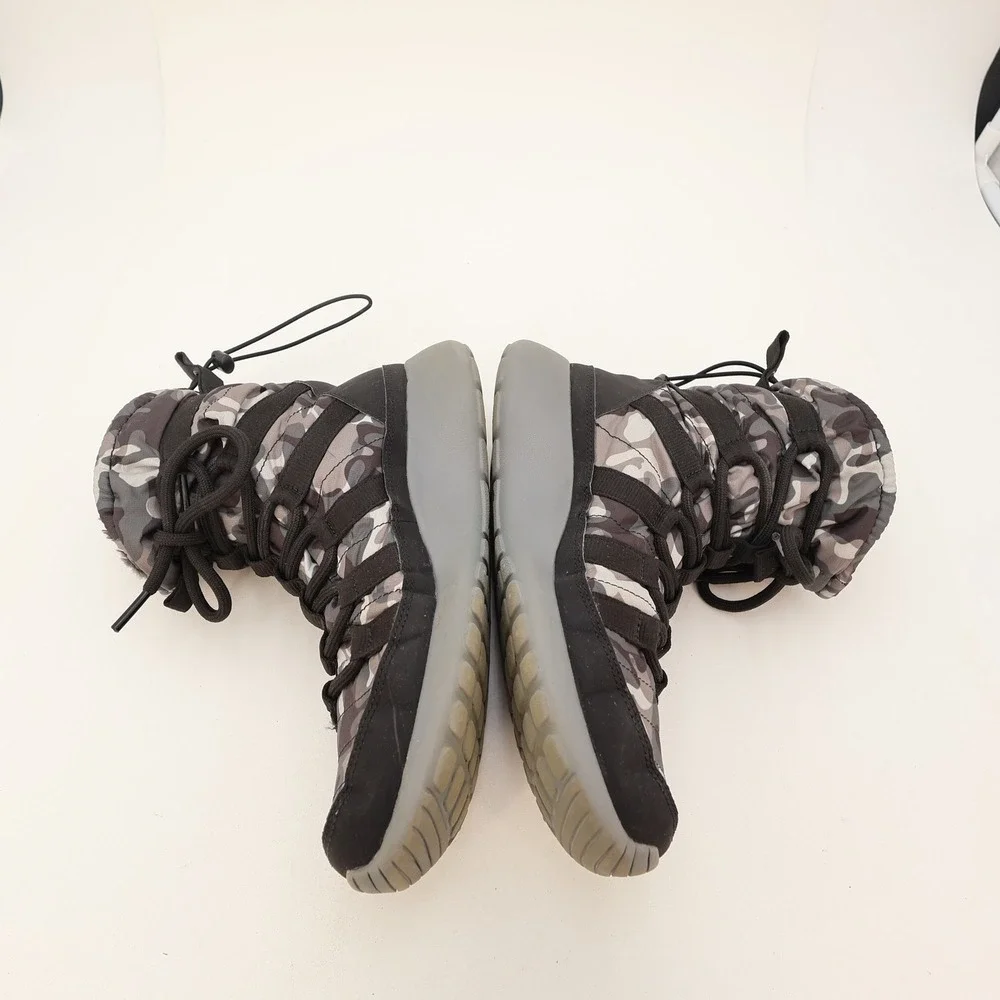 Nike Roshe One Hi Flash GS Camo Winter Boots Black Grey 807425-001 Womens 7.5